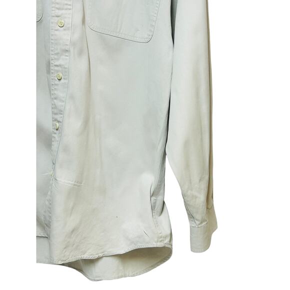 Joseph Abboud Men's Button Down Dress Shirt  Medium  Beige‎ - Picture 6 of 10